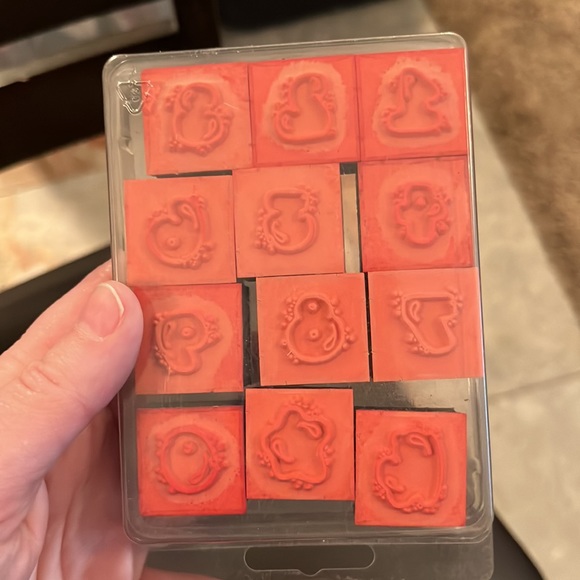 Number Bubble Rubber Stamp Set, 0-9, Star, Good Condition - Picture 2 of 3